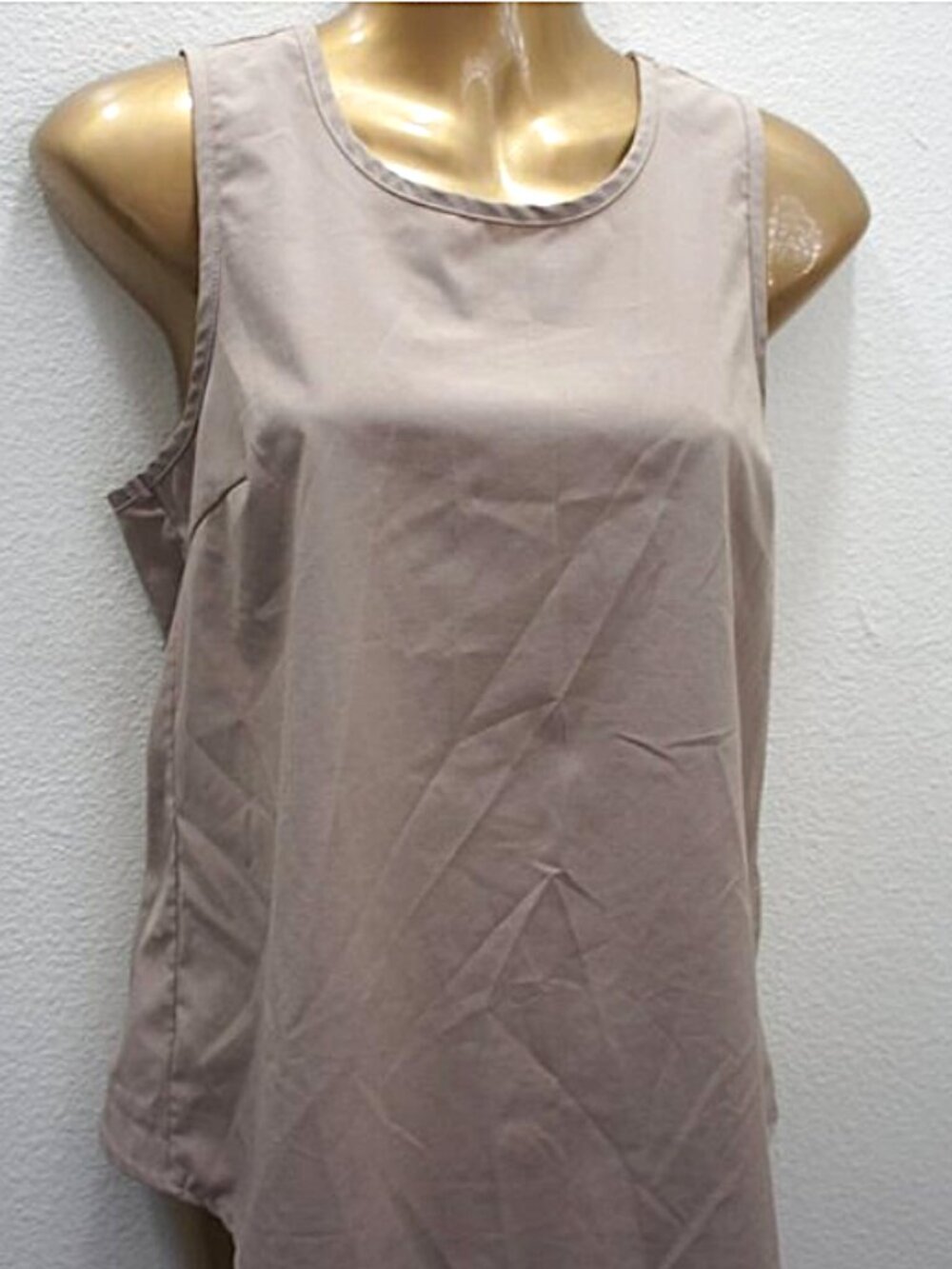 2B BEBE tan button back blouse size XS